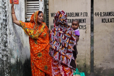 Women waiting for meat