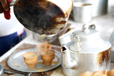 Chai being poured